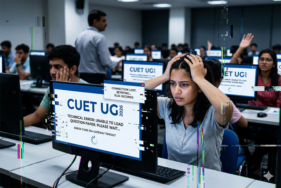 Now CUET (UG) 2026 online exams face technical glitches