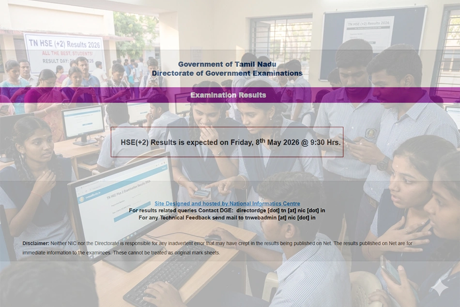 TN HSE 12th Result 2026 Date May 08, Time: 09:30 AM