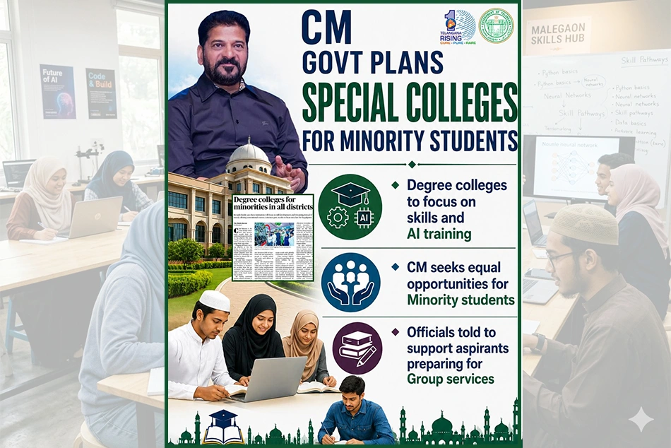 What is Special about Colleges for Minorities Telangana plans to establish
