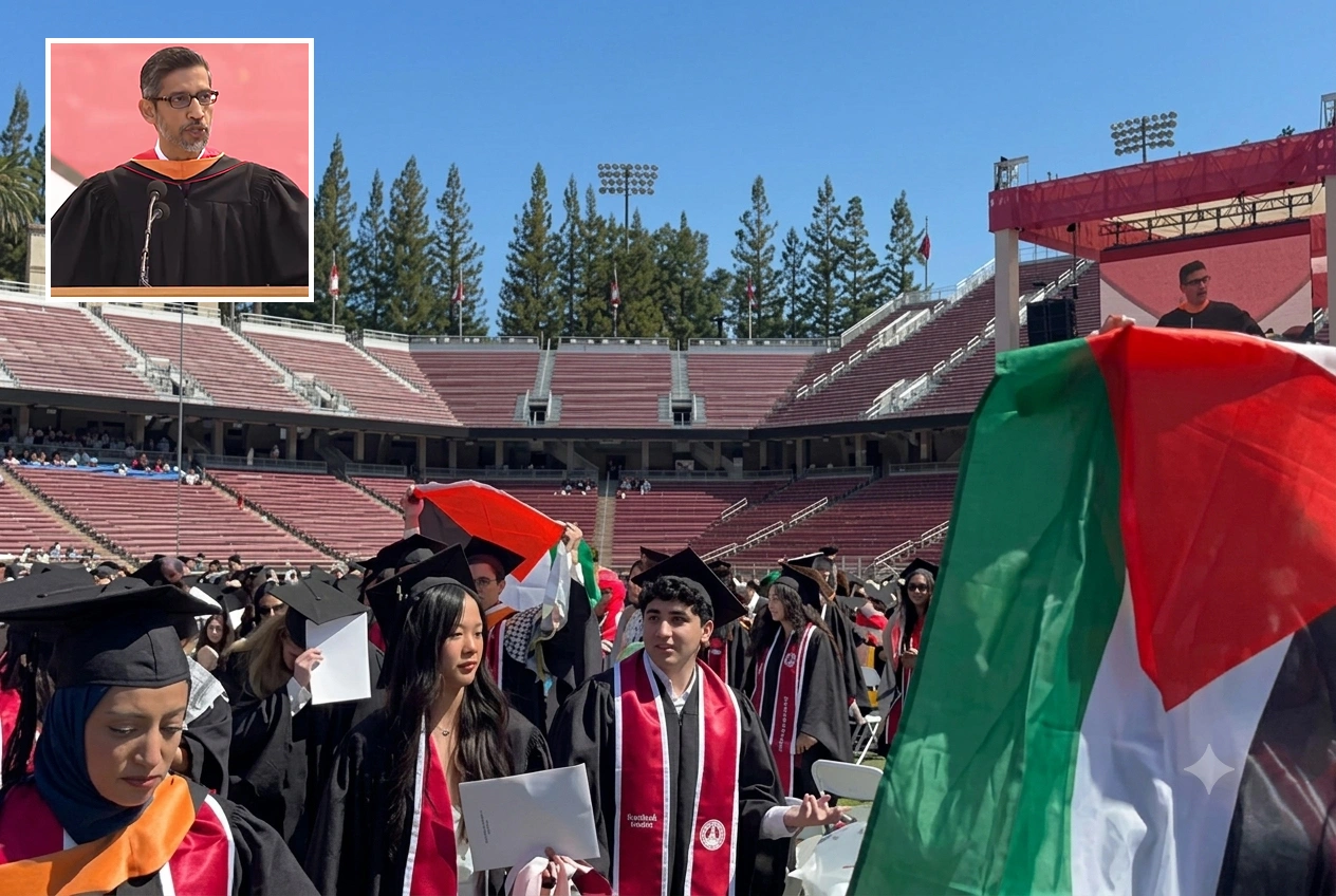 Watch: Sundar Pichai booed at Stanford University over Google support to Israel