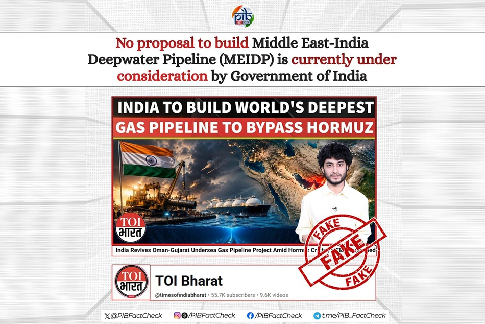 Govt refutes TOI Bharat’s deep-sea energy pipeline report as fake
