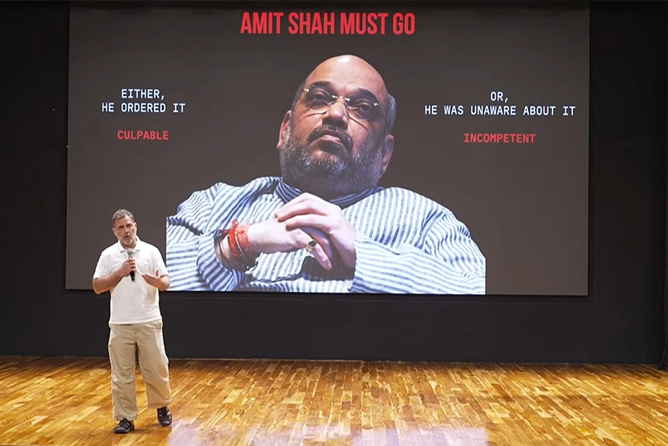‘5 acts of brutality, 500 mtrs from Parliament’: Rahul Gandhi's Chargesheet Against Amit Shah